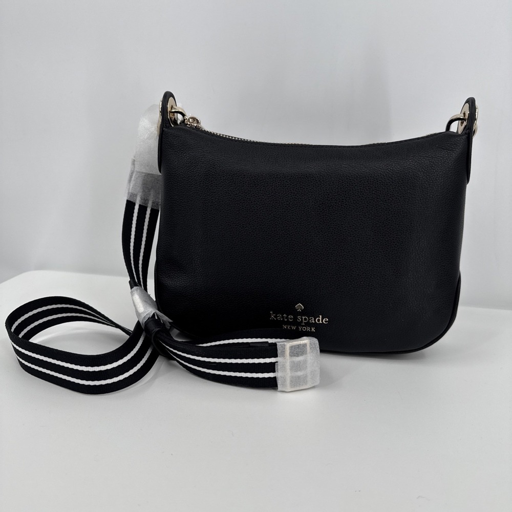 Kate Spade New York NWT Small Rosie Crossbody BLACK Leather - Picture 2 of 11